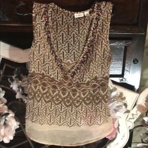 Cato dress shirt embellished V-neck